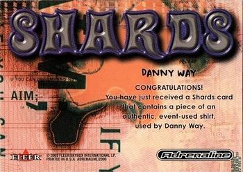 2000 Fleer Adrenaline - Shards Event-Used #NNO Danny Way Back